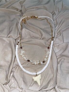 Free People Gold-Tone & Real Stone Beaded Layered Necklace Set